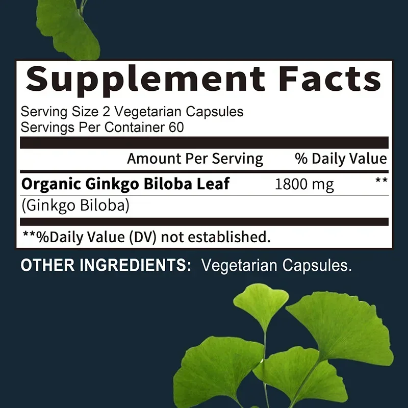 Ginkgo Biloba Supplement - Mem - Ginkgo Biloba Extract recension och pris