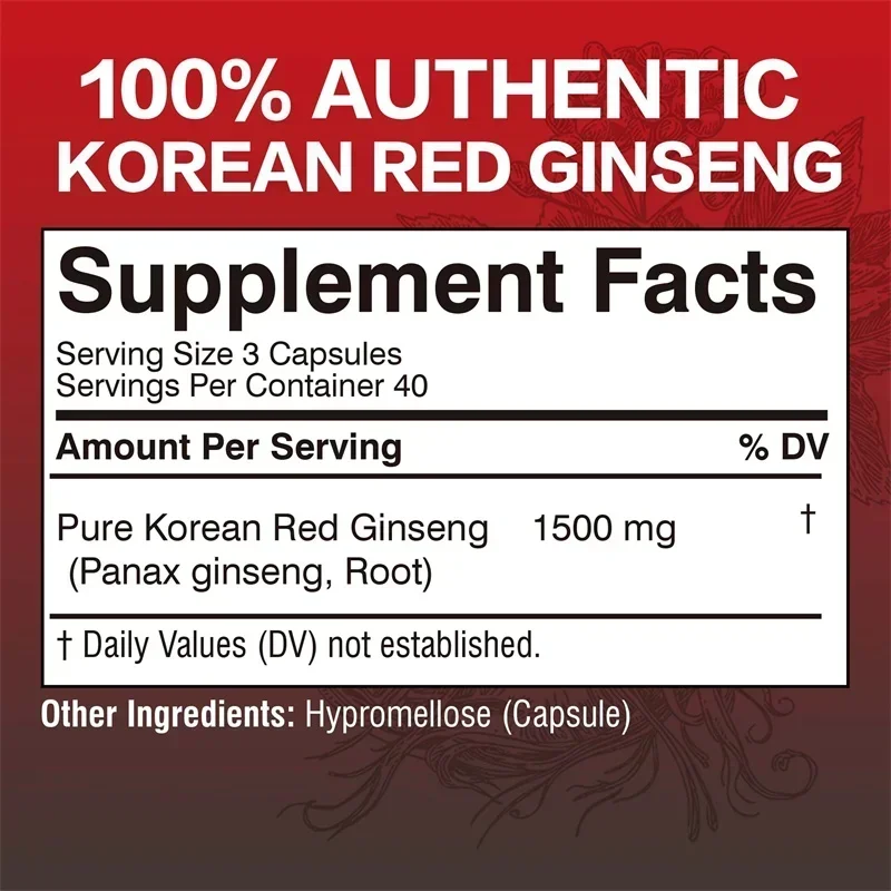 Korean Red Panax Ginseng Capsu - Ginkgo Biloba Extract recension och pris