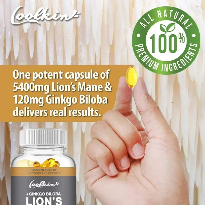 Coolkin Lion's Mane Mushroom E - Ginkgo Biloba Extract recension och pris
