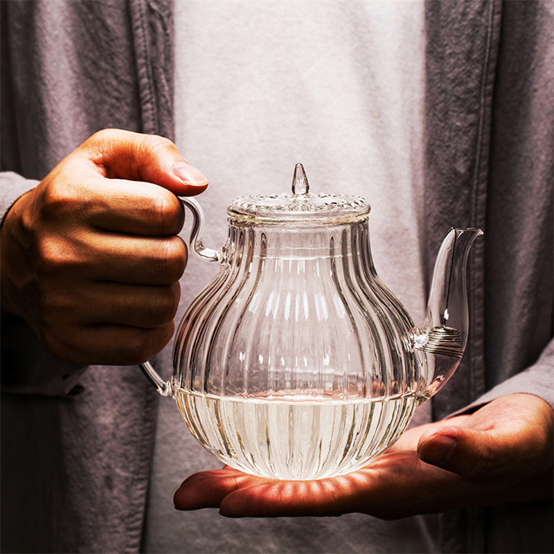 700ml Striped Glass Teapot Wit - Nettle Leaf Tea recension och pris